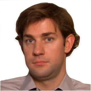 👀 Jim Halpert The Office Jim Halpert, The Office, John Krasinski, NBC, serie de TV, comedia telegram sticker