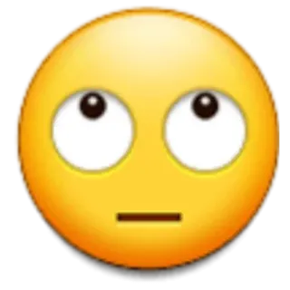 🙄 emoji, face, yellow, look up, expression telegram sticker