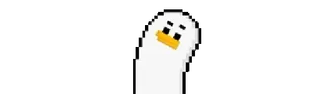 🐤 Pixel art, Pato, Animal, Lindo telegram sticker