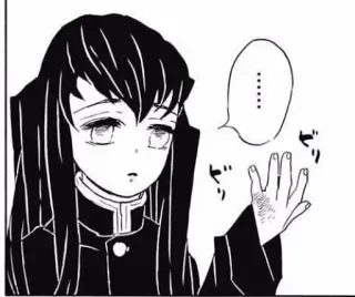 ☁️ Anime, Manga, Personaggio, Triste, Mano whatsapp sticker