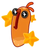 🤩 pássaro, estrelas, fofo, animal, desenho animado telegram sticker