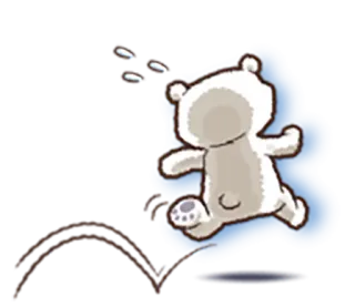 😱 gấu, hoạt hình, động vật, chạy, dễ thương, hình minh họa whatsapp sticker