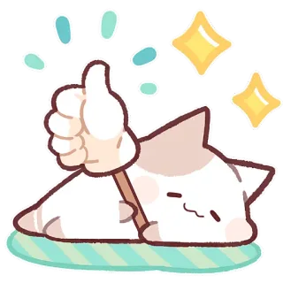 👍 cat, cute, thumbs up, positive, adorable telegram sticker