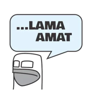 🐌 ...LAMA AMAT 동물, 새, 만화, 표정, 라마, Amat, 인도네시아어 telegram sticker