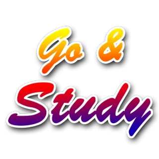 📚 Go & Study belajar, pembelajaran, sekolah, pendidikan, motivasi, teks whatsapp sticker