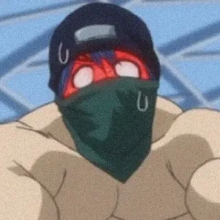 😳 anime, muscular, character, sweat, tense, manga telegram sticker