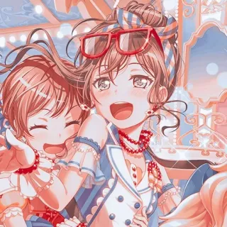 🌟 Chica anime, Linda, Dibujos animados, Amistad, Feliz whatsapp sticker