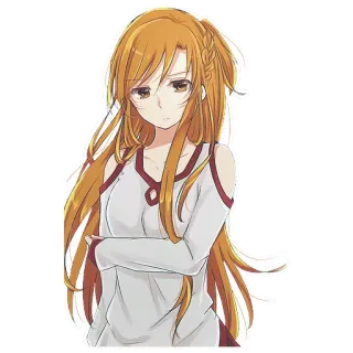 😣 Asuna Yuuki Sword Art Online Anime, Ragazza, Asuna, Sword Art Online telegram sticker