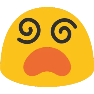 😵 emoji, dizzy, sick, confused, yellow, face telegram sticker