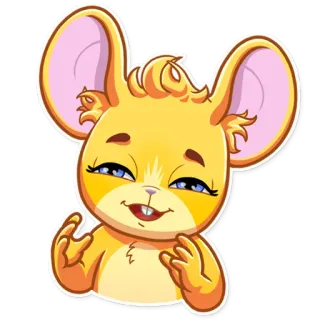 👽 Desenho animado, Rato, Personagem, Fofo, Engraçado, Gesto telegram sticker