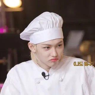☹️ 나도 헹구 chef, cook, person, cooking, korean telegram sticker