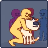 💥 chien, câlin, figurine, dessin animé, animation, personnage telegram sticker