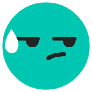 😒 Emoji, Rosto, Nervoso, Preocupado whatsapp sticker