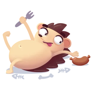 🌭 Erizo, Dibujos animados, Animal, Divertido telegram sticker