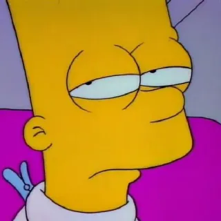 😒 Bart Simpson The Simpsons kreskówka, Bart Simpson, Simpsonowie, śpiący, znudzony telegram sticker