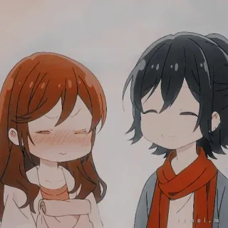 ♨️ 动漫, Q版, 情侣, 可爱, 卡通, 爱, 浪漫 whatsapp sticker