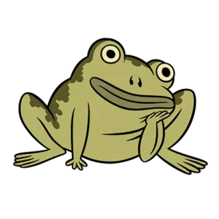 ☺️ Frog rana, animal, verde, dibujo animado, anfibio telegram sticker