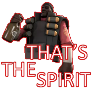 🍺 Demoman Team Fortress 2 THAT'S THE SPIRIT demoman, team fortress 2, video game, beer, character telegram sticker