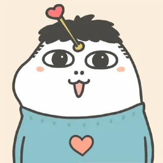🐥 imut, kartun, hati, wajah, stiker whatsapp sticker