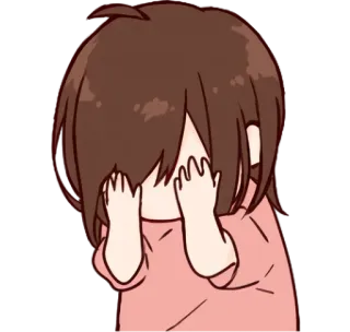 🙈 anime, crying, sad, girl, emotional, upset telegram sticker