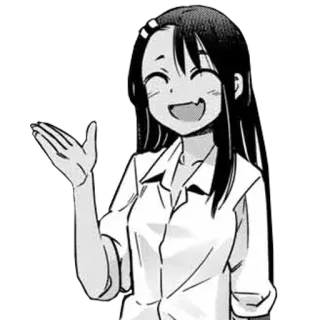 🖤 Nagatoro Don't Toy with Me, Miss Nagatoro Nagatoro, anime, manga, smile, waifu, cartoon telegram sticker