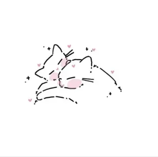 🥺 고양이, 귀여운, 동물, 사랑, 카와이, 일러스트, 핑크, 하트 telegram sticker