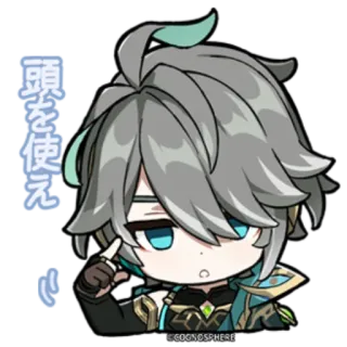 🧐 頭を使え อนิเมะ, มังงะ, สติกเกอร์, น่ารัก, กำลังคิด, การ์ตูน telegram sticker