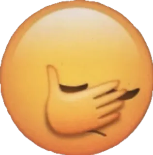 😔 Emoji, Beso, Beso, Amor, Cariño, Mano, Gesto, Amarillo whatsapp sticker