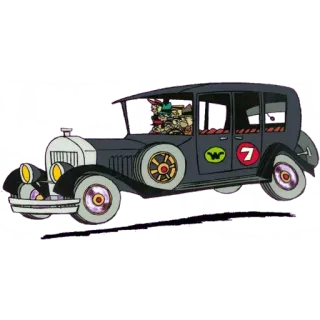 🚕 Dessin animé, Voiture, Rétro, Vintage, Transport, Animation whatsapp sticker