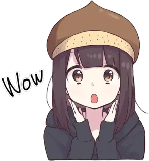 😱 Wow anime, surprised, wow, shocked, cute telegram sticker
