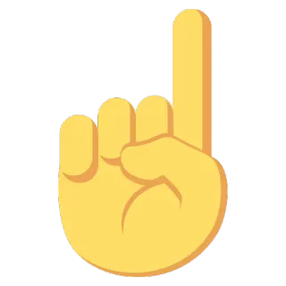 ☝ dedo, mão, apontando, emoji, ilustração telegram sticker