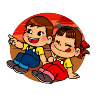 🌄 Мультфильм, Дети, Дружба, Милый, Дети, Счастливый whatsapp sticker