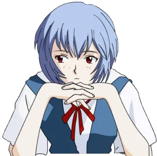 🤔 Rei Ayanami Neon Genesis Evangelion Anime, Mädchen, Rei Ayanami, Neon Genesis Evangelion, Charakter, Manga whatsapp sticker