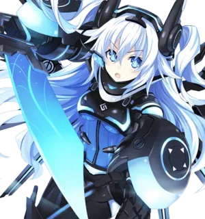 🗡 Black Heart Hyperdimension Neptunia Anime, Video game, Black Heart, Hyperdimension Neptunia, Pedang, Karakter whatsapp sticker