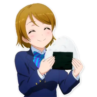 🍙 Anime, Garota, Comida, Onigiri, Fofo telegram sticker