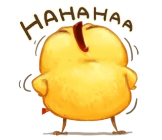 🐤 HAHAHAA pintinho, rindo, engraçado, desenho animado, pássaro whatsapp sticker