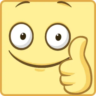 👍 Emoji, Kciuk w górę, Akceptacja, Lubię to, Pozytywny, Kreskówka telegram sticker