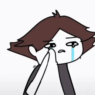 👬 crying, sad, cartoon, emotion, tears telegram sticker