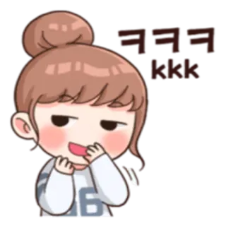 😁 ㅋㅋㅋ kkk アニメ, 女の子, 笑う, kkk, ㅋㅋㅋ whatsapp sticker