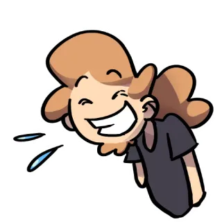😆 мультфильм, смех, счастливый, радость, эмоция, слезы радости telegram sticker