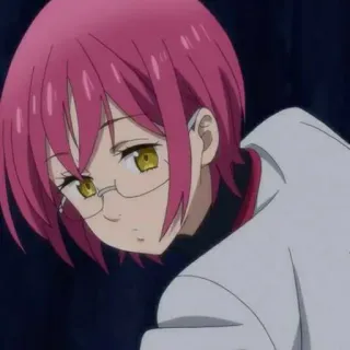 ✨ Gowther Seven Deadly Sins Anime, Karakter, rambut merah muda, kacamata telegram sticker