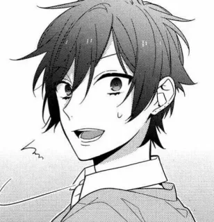 ❤ Anime, Manga, lächelnd, Junge, Porträt telegram sticker