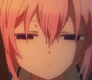 ✨ anime, bored, expressionless, pink hair, eye roll telegram sticker