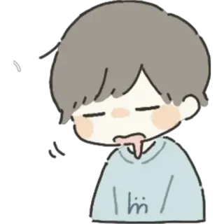 😴 сонный, мультик, слюни, уставший, ленивый, измученный telegram sticker