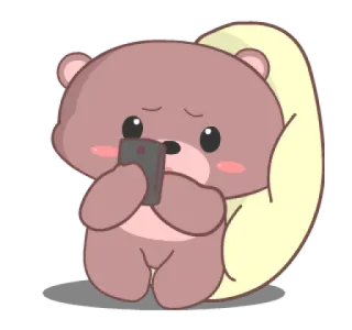 💗 oso, animal, sticker, lindo, teléfono, dibujo animado telegram sticker