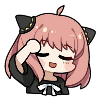 😌 Anya Anime, Spy x Family, Anya Forger, Süß, Cartoon, Charakter, Fanart telegram sticker