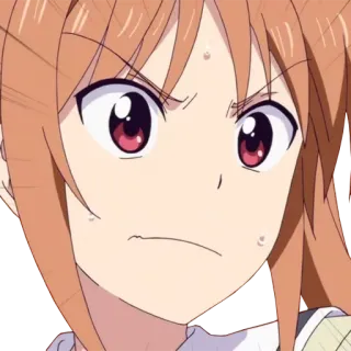 👩 Anime, Irritado, Garota anime, Expressão facial telegram sticker
