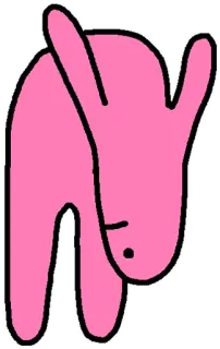 🙇 rosa, mancha, abstracto, figura, dibujo animado, ilustración telegram sticker