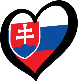 🇸🇰 słowacja, flaga, serce, naród, kraj telegram sticker
