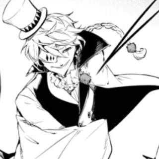 🃏 Nikolai Gogol Bungo Stray Dogs Anime, Manga, Karakter, Topi tinggi, Penjahat, Nikolai Gogol, Bungo Stray Dogs telegram sticker